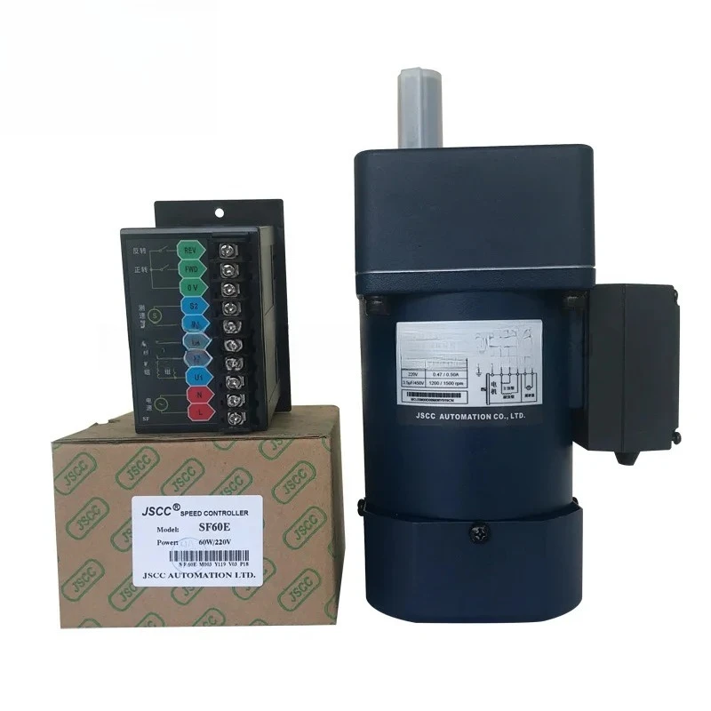 Фото Двигатель с регулировкой скорости JSCC 90YT60GV22 90GF30H, 220В переменного тока, редукторный, с контроллером скорости SF60E №3