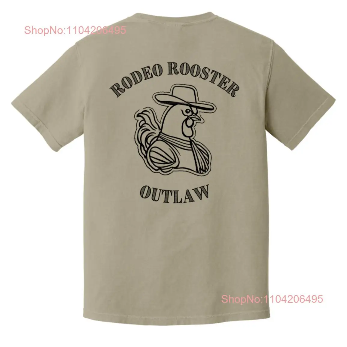 Футболка Rodeo Rooster с длинными или короткими рукавами