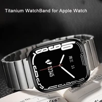 titanium watchband for apple watch 7 6 5 4 3 2 40mm 44mm 38mm 42mm sport bracelet strap for iwatch band metal loop accessories