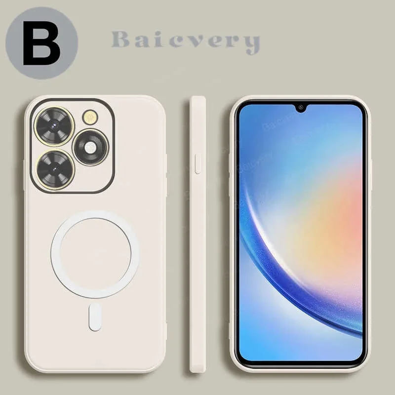 Для itel S23 + Plus S23Plus Магнитная Беспроводная зарядка мягкая ТПУ Силиконовая