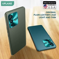 uflaxe original plain leather case for vivo v23 pro 5g camera protection back cover shockproof hard casing