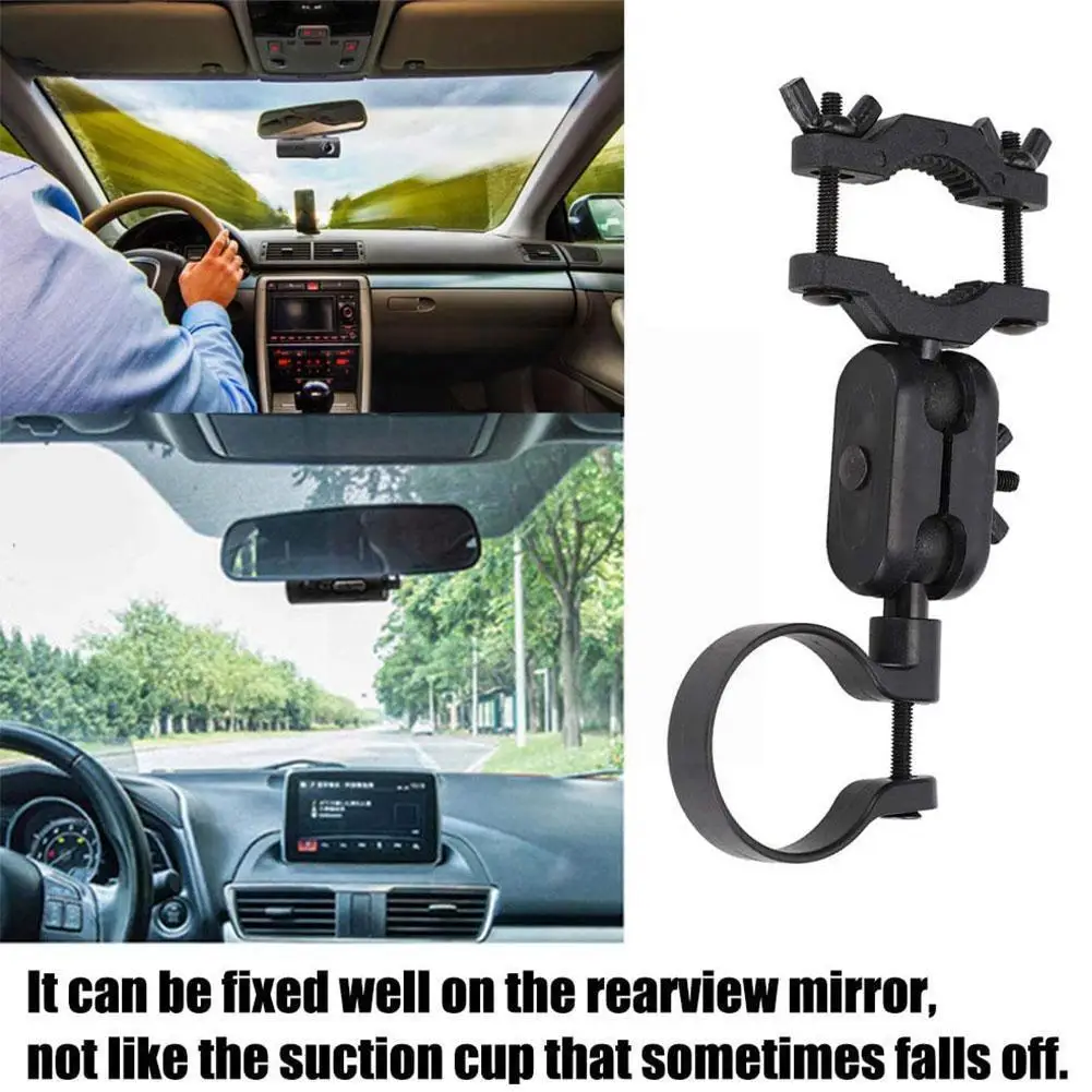 

360 Degree Rotating Driving Recorder Bracket Car Dash Mount Rearview Camera Cam Bracket Holder Video Recorder Mirror Drivin B5u8