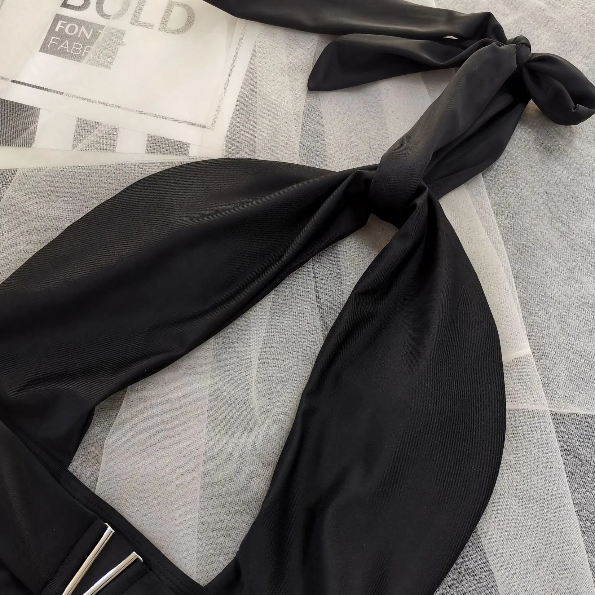 2022 женский монокини с пуш-ап и открытой спиной бикини черный купальник пляжная