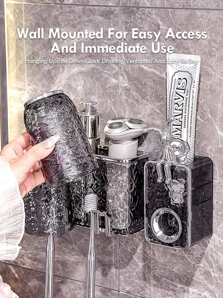 Стеллаж для хранения зубных щеток в ванную комнату многофункциональный Набор