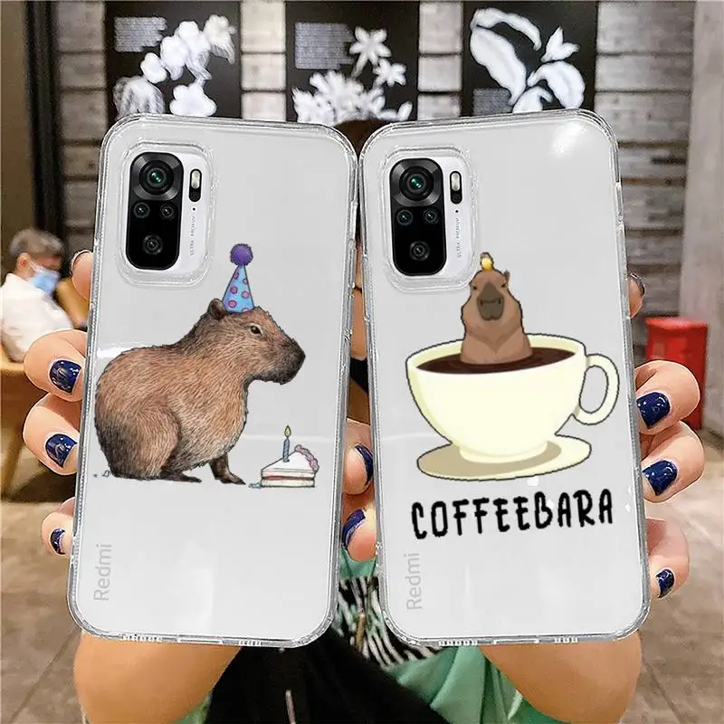 Забавный Прозрачный чехол для телефона с рисунком животных Xiaomi redmi note 12 11 10 7 8 9 4G Φ