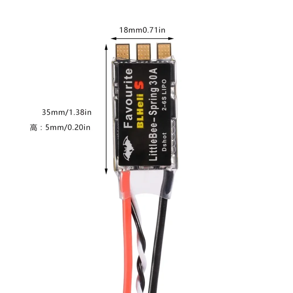 Фото FVT LITTLEBEE Little Bee BLHeli-s SPRING 20A/30A Бесщеточный ESC 2-6S Поддержка Mulitshot DSHOT Oneshot42 OneShot125 Мультикоптер №5