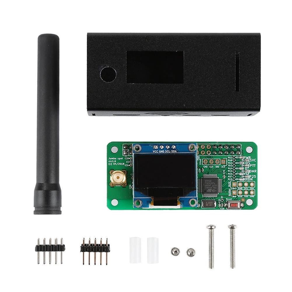 

UHF VHF UV MMDVM Hotspot for P25 DMR YSF-DSTAR NXDN for Raspberry Pi Zero 3B + OLED+Metal Case +Antenna