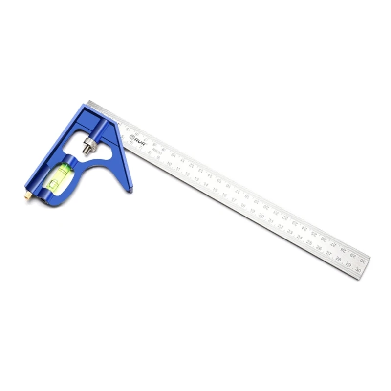 

Woodworking Tool Multi-angle Combination Measuring Ruler Leveler Metal Stationery Ruleres General-Tool with Bubble Level