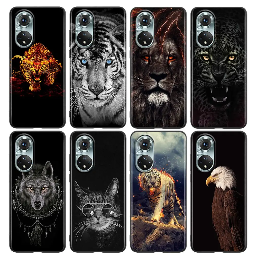 

Animal Lion Wolf Eagle Tiger Jaguar Funda For Honor 50 60 30 20 Lite 8X X8 9A 9C Case Silicone Cover Nova 7i 8i 9 Y60 Pro Cases