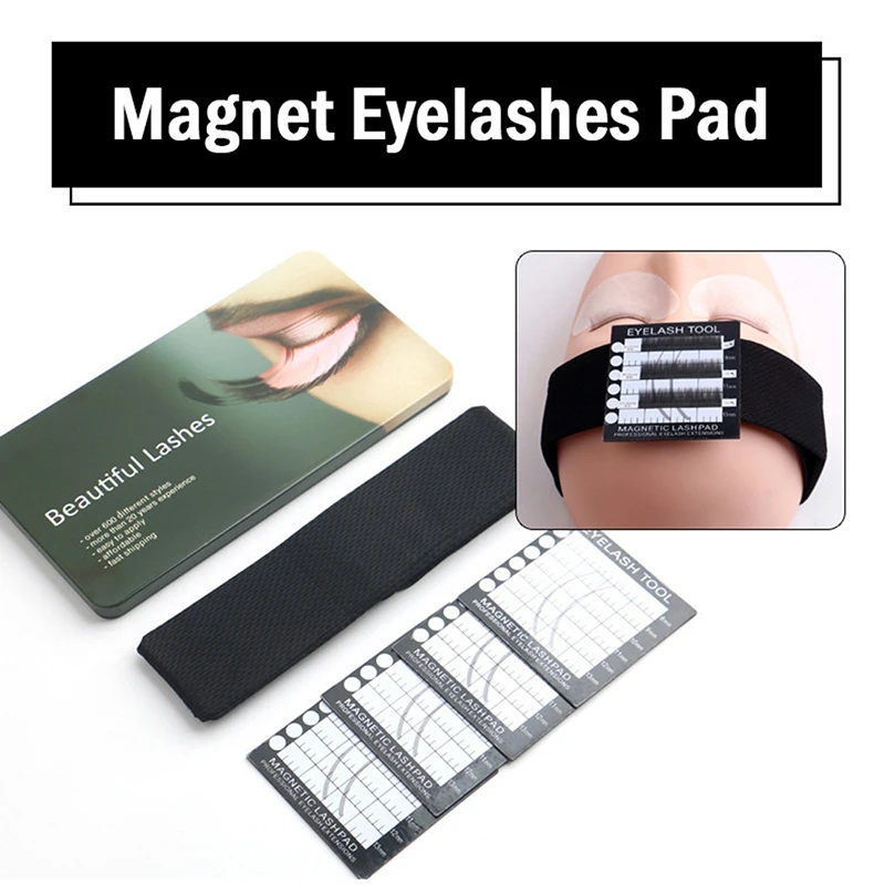 

1set Magnet Eyelashes Pad Eyelash Headband for False eye lash Extension 4 Lash Pallet Holder Grafting Planting Forehead Pad Tool