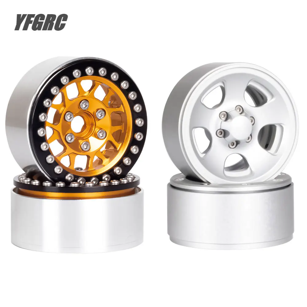 

1/10 RC Crawler Car 4pcs 1.9 Inch Metal CNC Beadlock Wheel Hub Rim for Axial SCX10 D90 Traxxas TRX4 RC4WD Capra Tamiya YK4102
