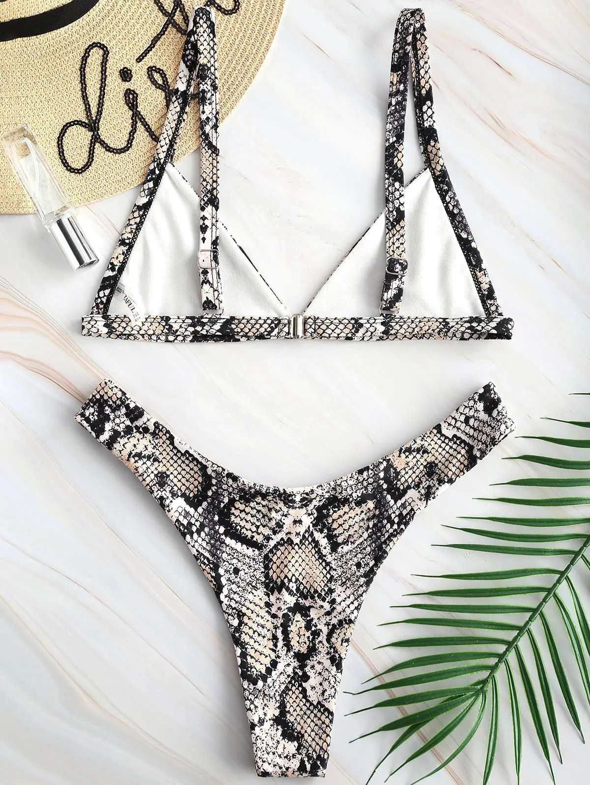 ZAFUL Купальник бикини с высокими штанинами и леопардовым принтом