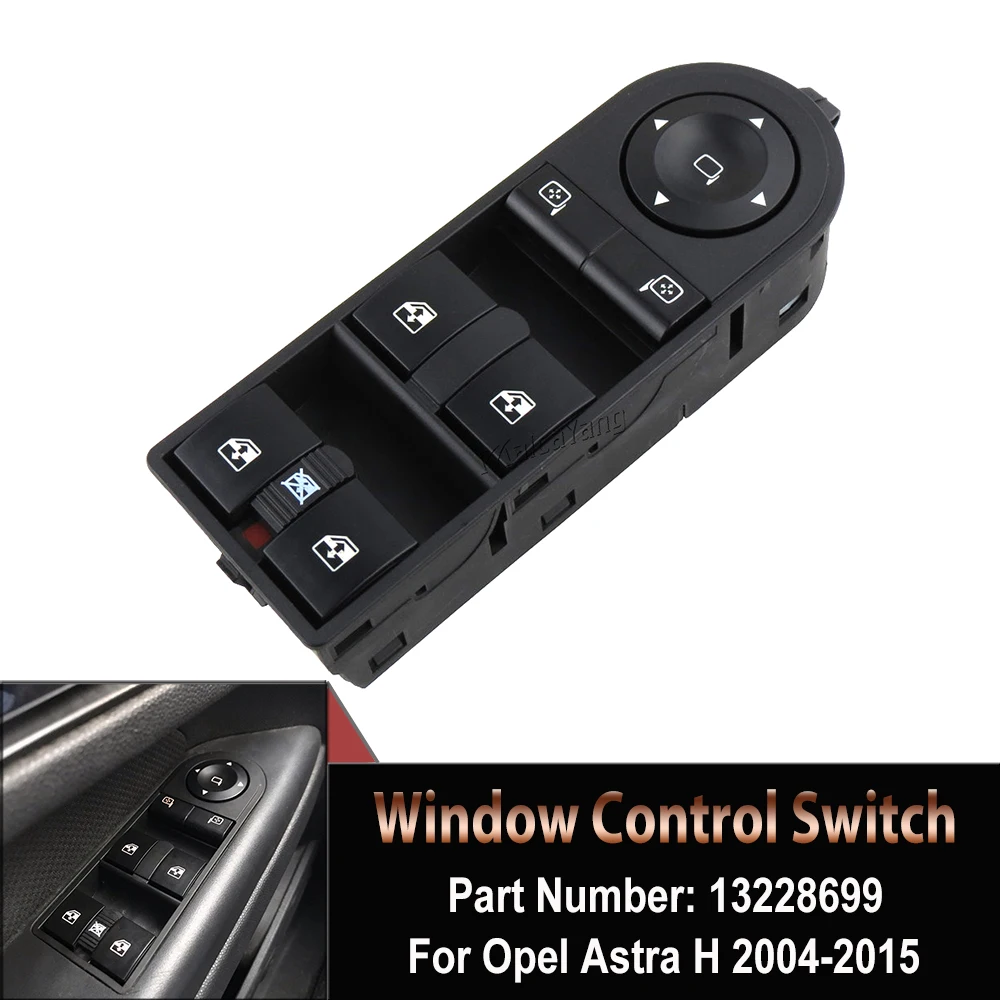 

Electric Power Window Master Control Switch 18 PINS 13228699 13228877 Fit For Vauxhall For Opel Astra H Zafira Kombi Stufenheck