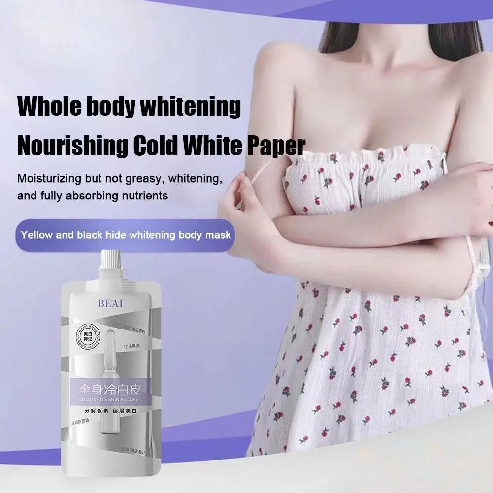 

Whitening Body Lotion Nicotinamide Moisturizing Lightening Body Cream Lotion Cold White Skin All Over for Armpit Knees Elbo S0D4