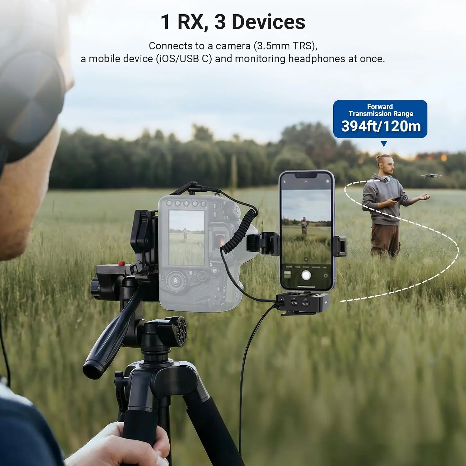 Фото Беспроводной петличный микрофон NEEWER CM26 MAX AI, совместимый с iPhone 17, 16, 15, Android-камерами, ПК, USB-C, Plug & Play, управление через приложение №5