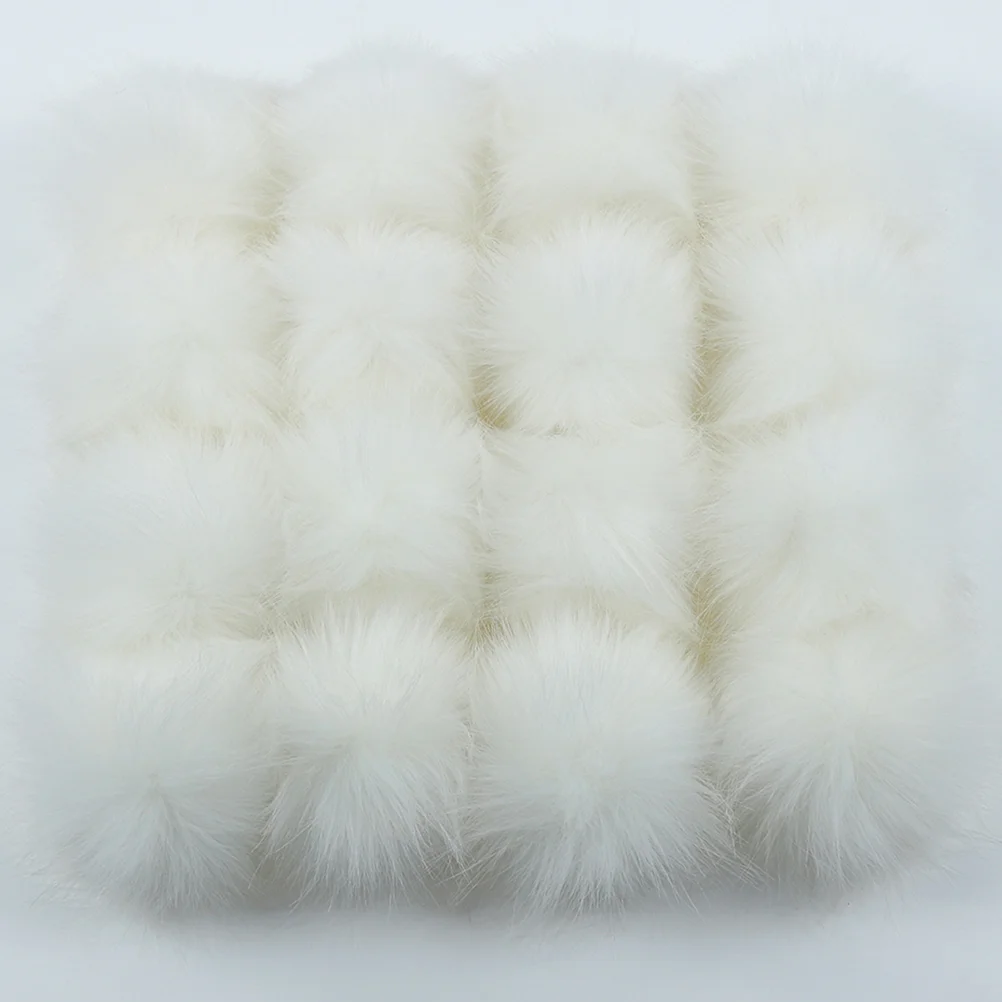 

16 Pcs Braid Accessories Christmas Pom Poms Shoes Pompom Balls Fox Fur Ball Fake Fur Pompom Balls Plush Balls
