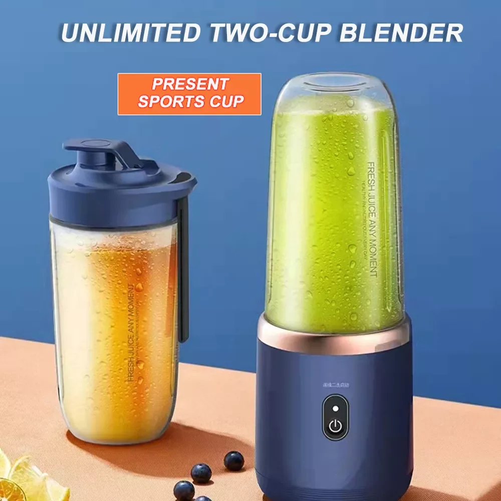 

NEW2023 6 blades Juicer Cup Juicer Fruit Juice Cup USB Charging Fruit Squeezer Blender Food Mixer Ice Crusher Plastic Juicer Mac