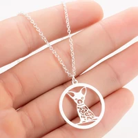 tulx stainless steel necklace for women cute chihuahua dog pendant necklace love my pet animal necklace engagement jewelry