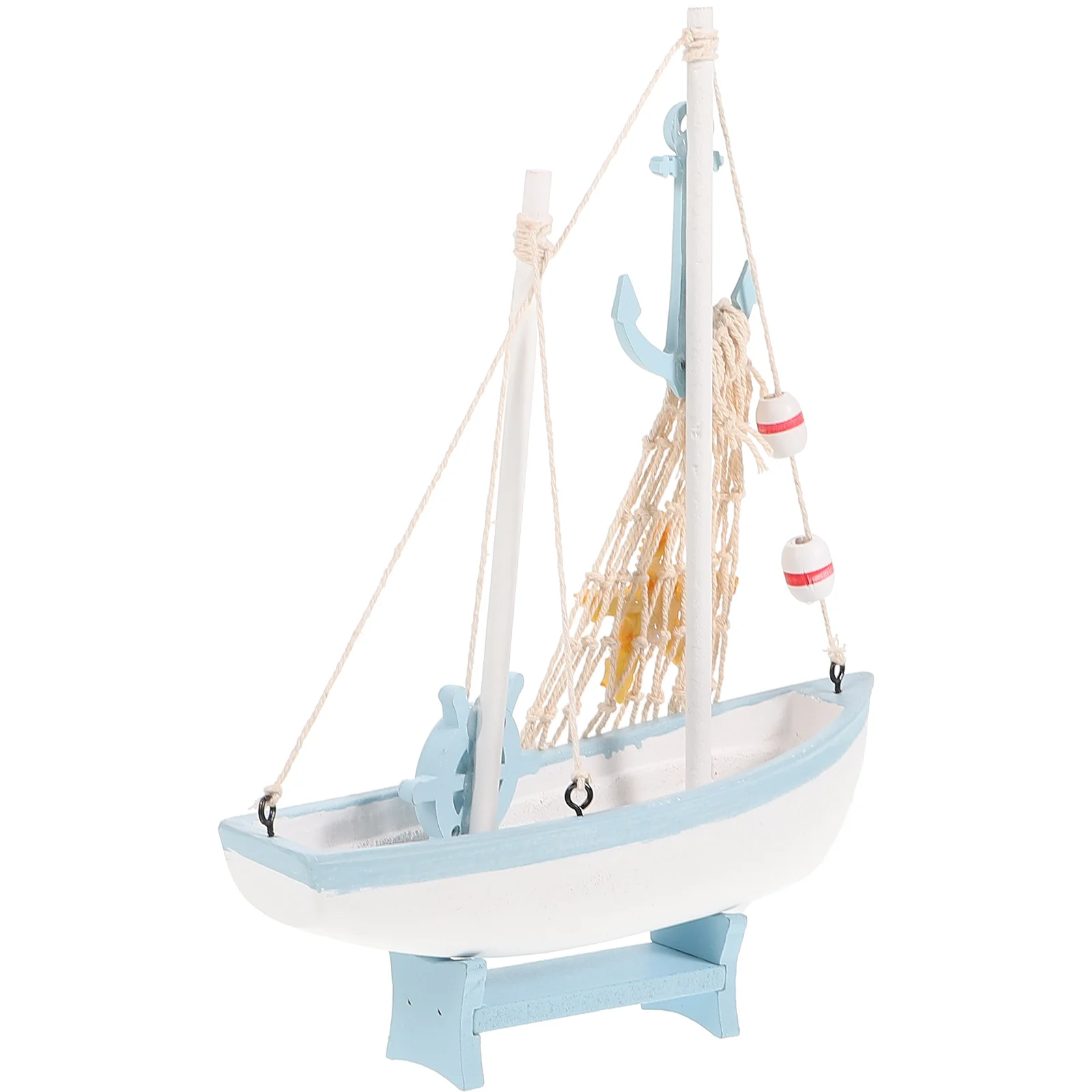 

Book Shelf Sailboat Ornament Display Wooden Decor Interior Decoration Craft Sailing Ship Adornment Model Desktop Office