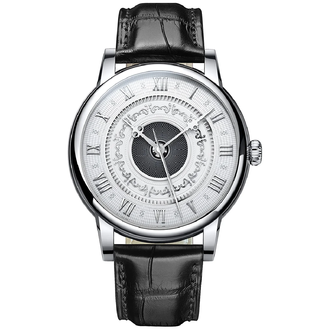 

Lobinni Men Luxury Watch 41MM Vintage Automatic Watches Mechanical Wristwatch Waterproof Sapphire Butterfly Clasp Carved Dial