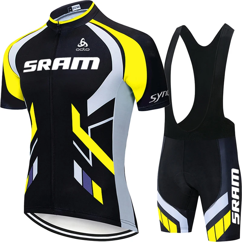

Cycling Suit Man Shorts Clothes Summer 2023 SRAM Sports Set Bicycle Equipment Pants Men's Bike Clothing Bib Jersey Outfit Blouse
