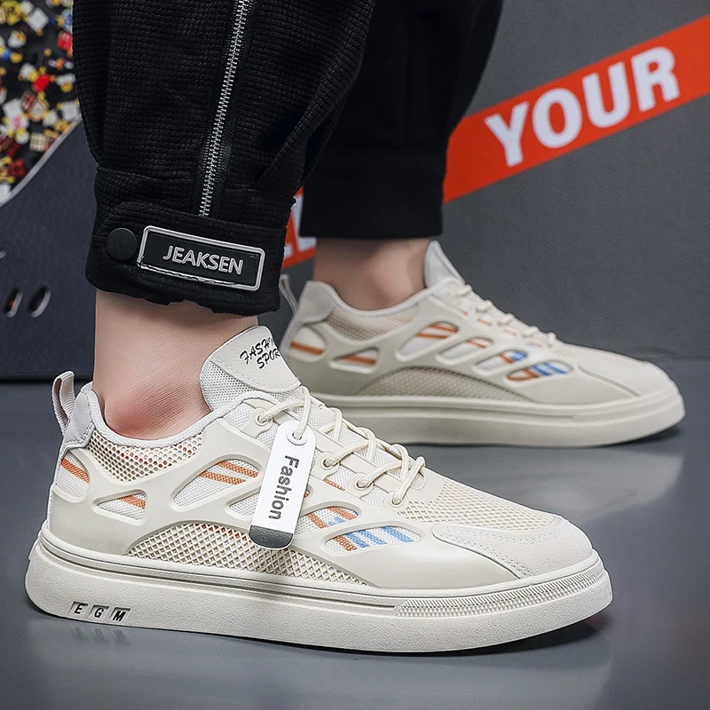 2023 Men Shoes Casual Mens Sneakers Mesh Breathable Outdoor Walking Tennis Fashion Designer Luxury Sneakers Mens Summer Flats