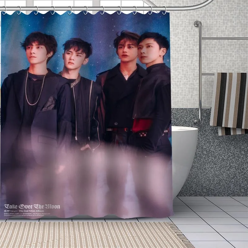 

DIY Bathroom Wayv Shower Curtain Bathroom Curtain Fabric Washable Polyester for Bathtub Art Decor 0624