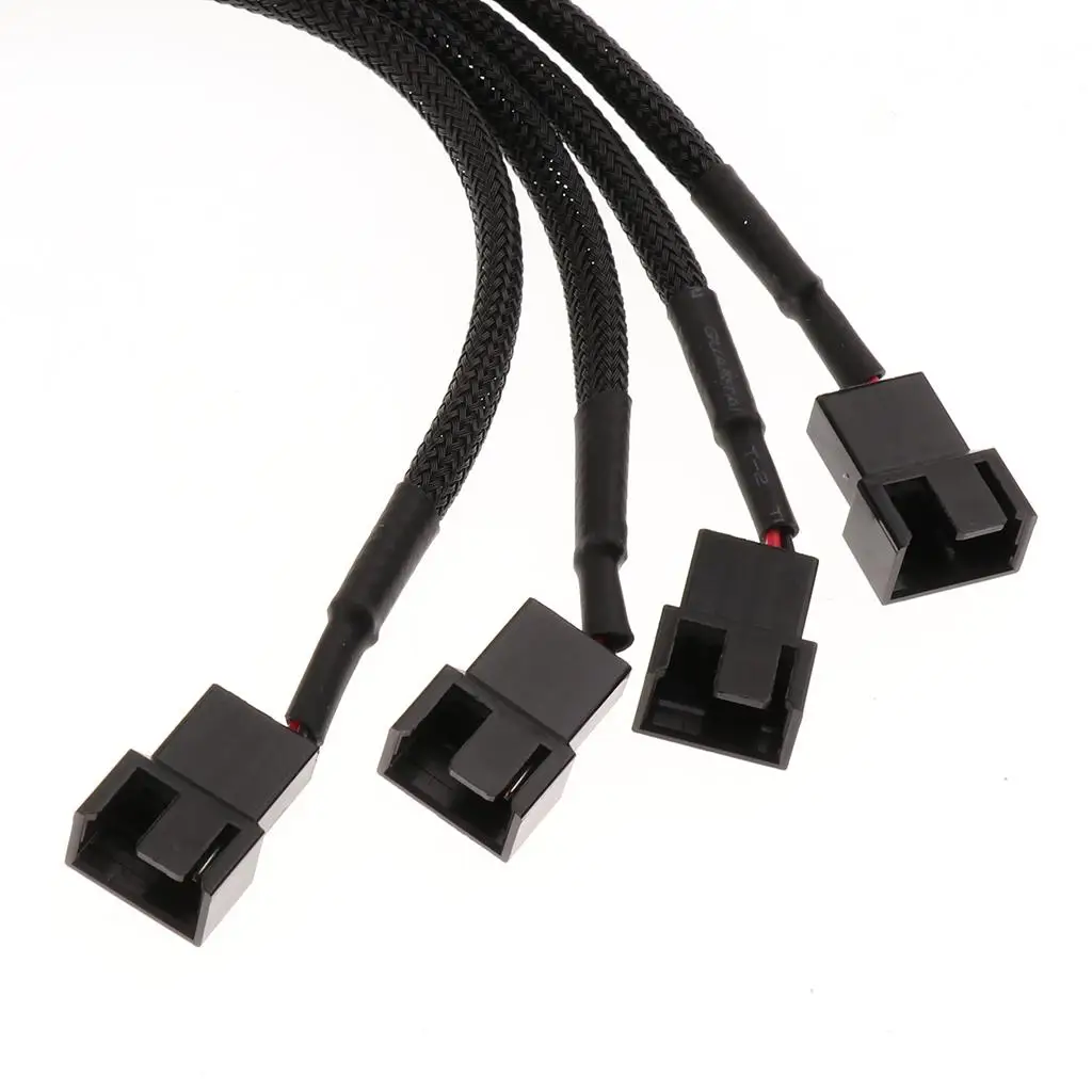 

Lovoski Case Fan 4Way Splitter Cable 4Pins To 3Pins Adapters Cord 270mm