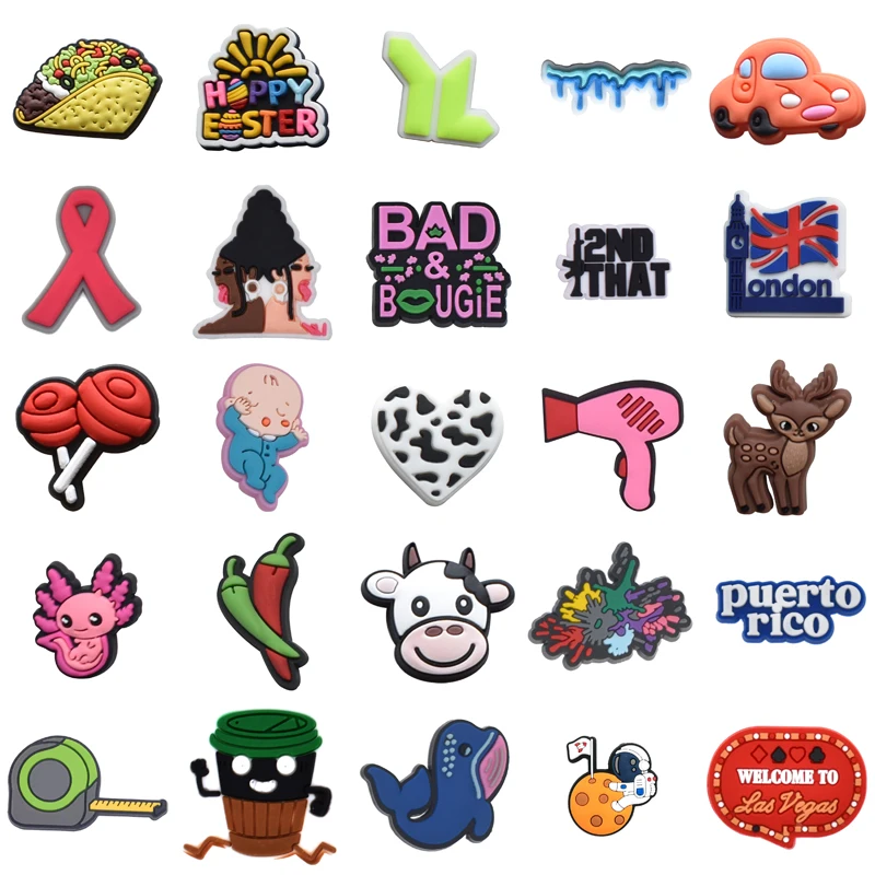 

Girl Shoe Charms Decorations for Crocs Shoes Accessories Kids Gifts Set Jeans Men Para Pins Packs Women Charm Wholesale Bulk Boy