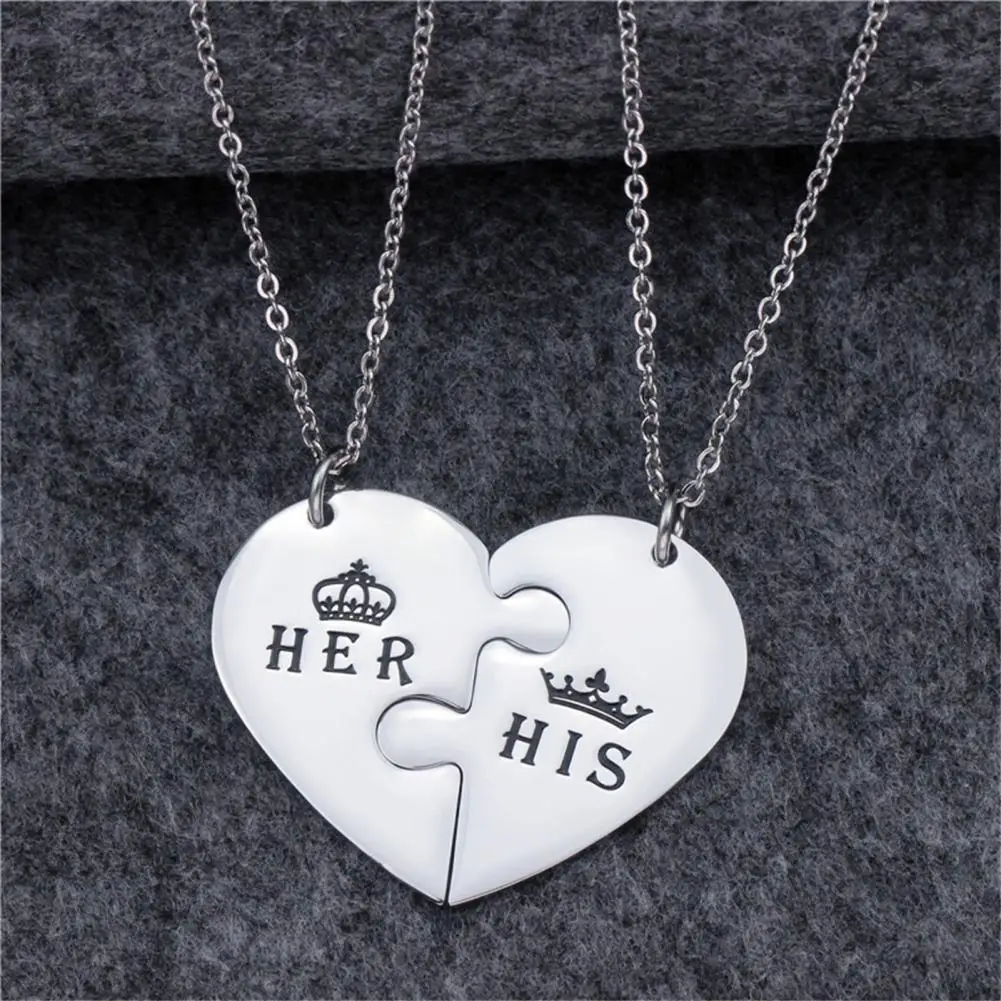 

Long Lasting 1 Pair Chic Wear Resistant Mother Daughter Necklace Comfortable to Wear Necklace Jewelry