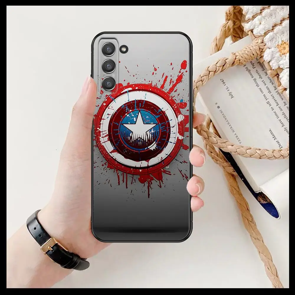 Корпус телефона MARVEL Captain America для SamSung Galaxy s6 s7 S8 S9 S10E S20 S21 S5 S30 Plus fe 5G Lite Ultra Edge |