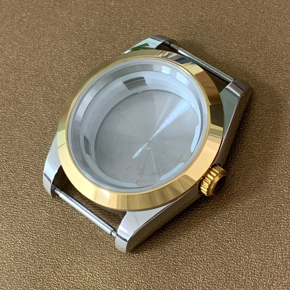 39mm Watch Case Sapphire Glass Fine Stainless Steel Folding Buckle Strap Fit Miyota8215 Mingzhu DG2813 3804 Automatic Movement