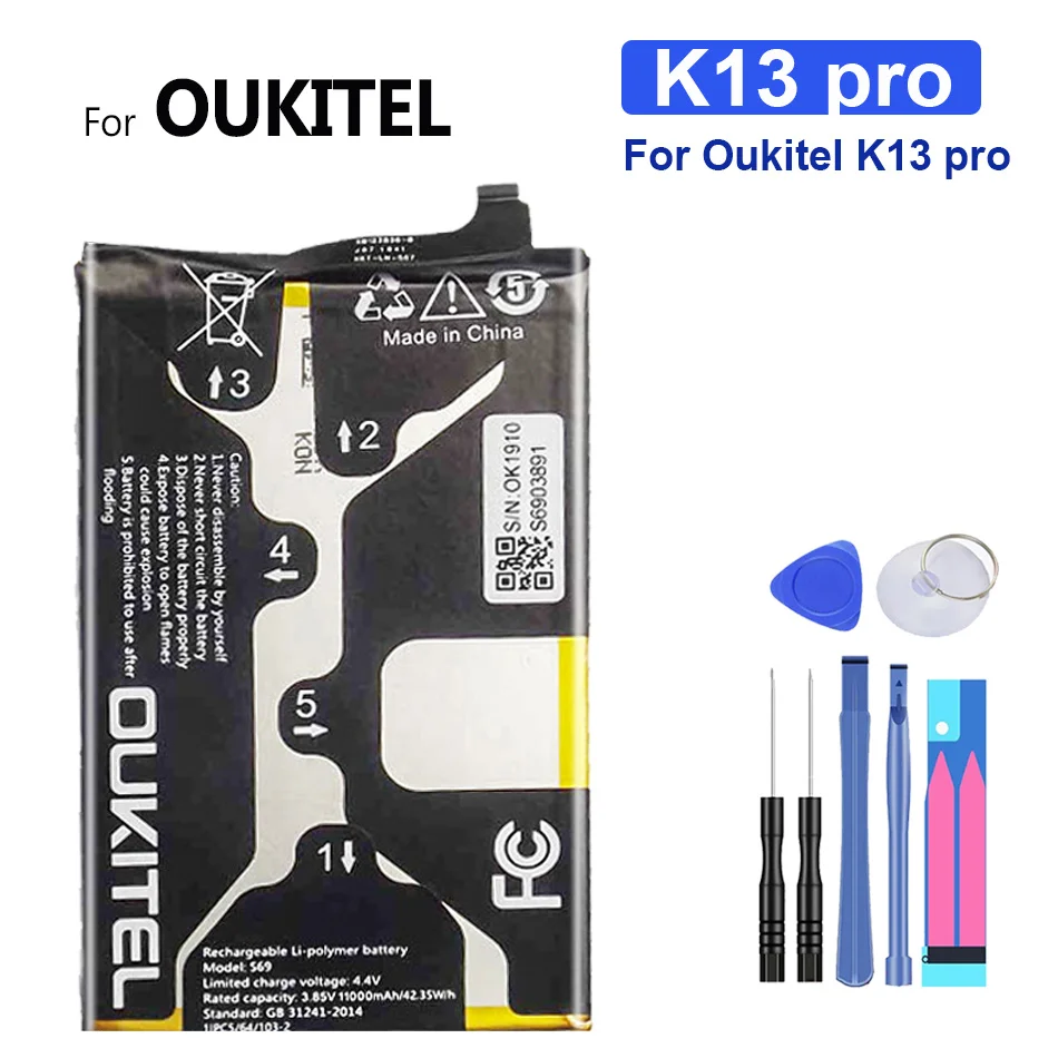 

Replacement Battery For Oukitel K13 Pro K13pro 11000mAh High Quality Batterij