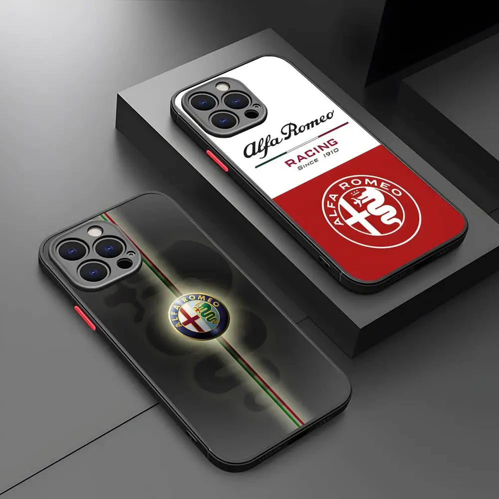 Автомобильный чехол для телефона A-alfaes Romeo матовая прозрачная задняя крышка IPhone 16