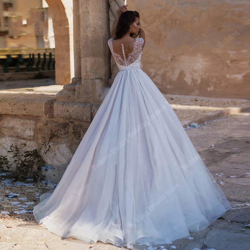 Элегантные женские свадебные платья с v-образным вырезом классические яркие