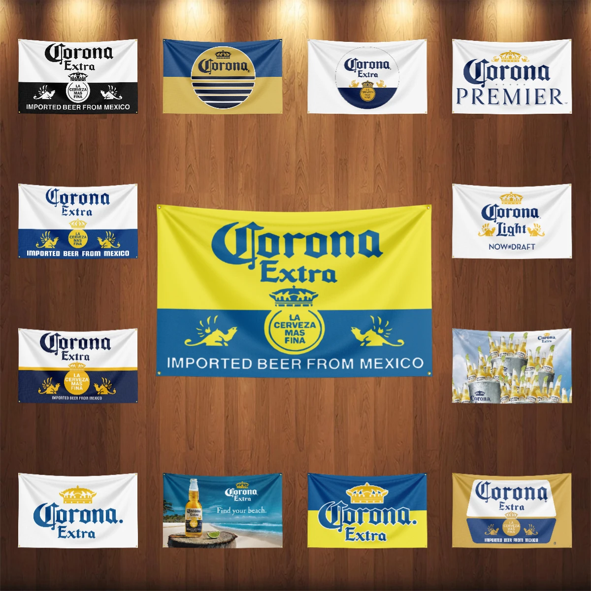 3 × 5 футов пивной-C-Co-ronas флаг полиэстер с принтом спиртовой винный баннер для
