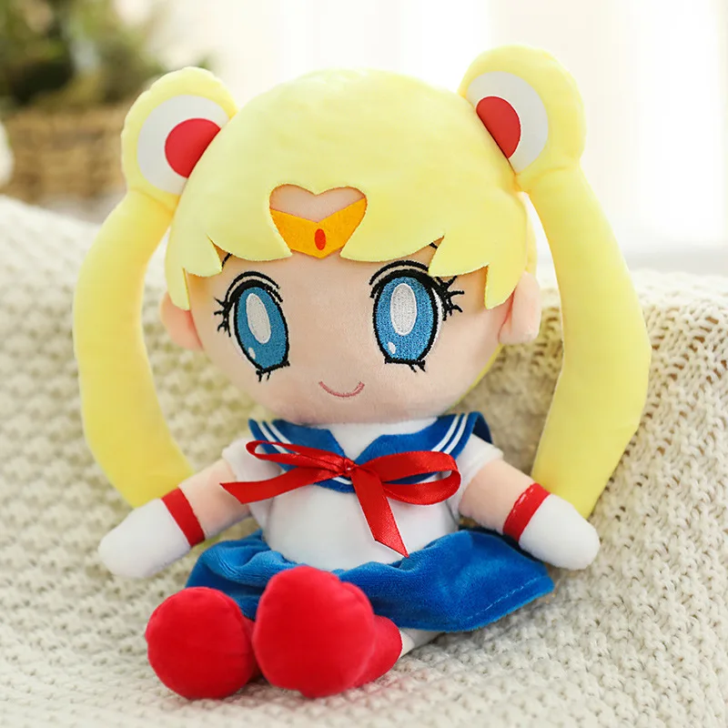 

Sailor Moon Plush Toys Anime Tsukino Usagi Kaiou Michi Plushie Kawaii Doll Stuffed Soft Pillow Room Decoration Gift for Girls