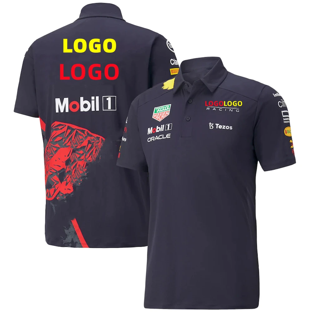 

F1 Official Red Color Bull 2022 Team Polo Shirt SERGIO PEREZ VERSTAPPEN POLO Kit Shirt F1 Lapel Tee MOTO Formula One Racing Suit