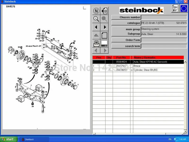 STETI (Steinbock) v3.6 Каталоги запчастей для вилочных погрузчиков