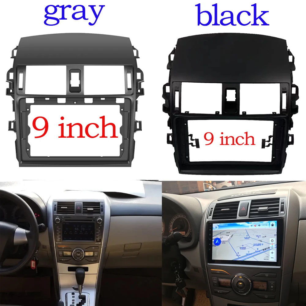 

9-inch 2din car radio dashboard For Toyota Corolla 2006-2013 stereo panel for mounting car panel dual Din DVD frame