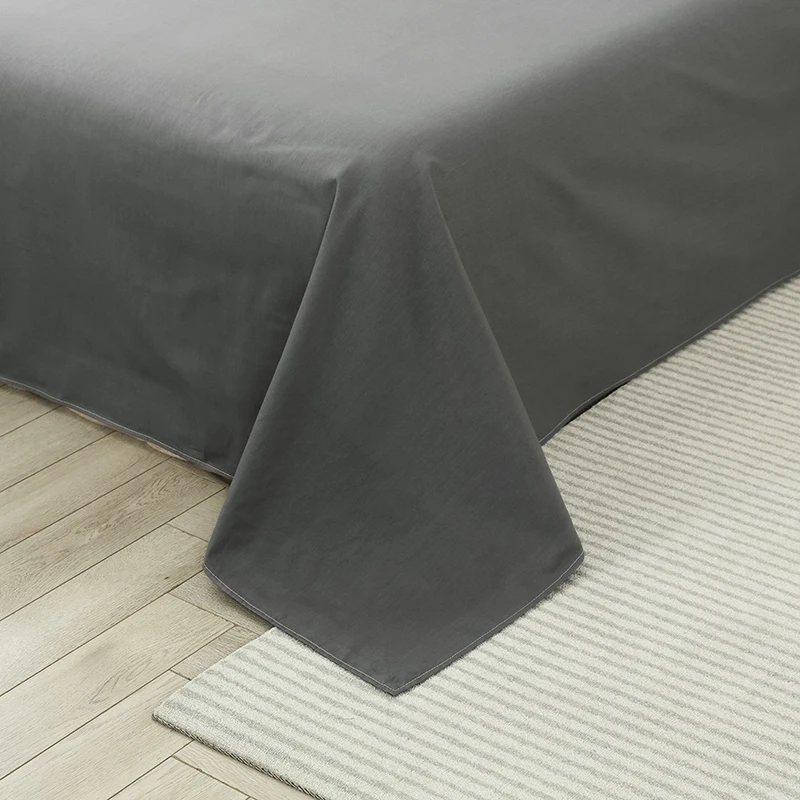 Однотонное постельное белье из чистого хлопка для 2 человек
