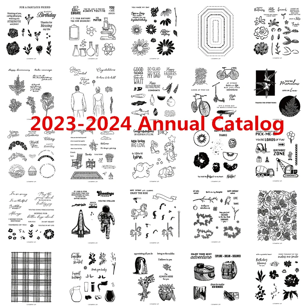 Blossom Father's Day Birthday Daisies Latest 2023-2024 Annual Catalog Cutting Dies Clear Stamp Scrapbooking Frame Card Craft