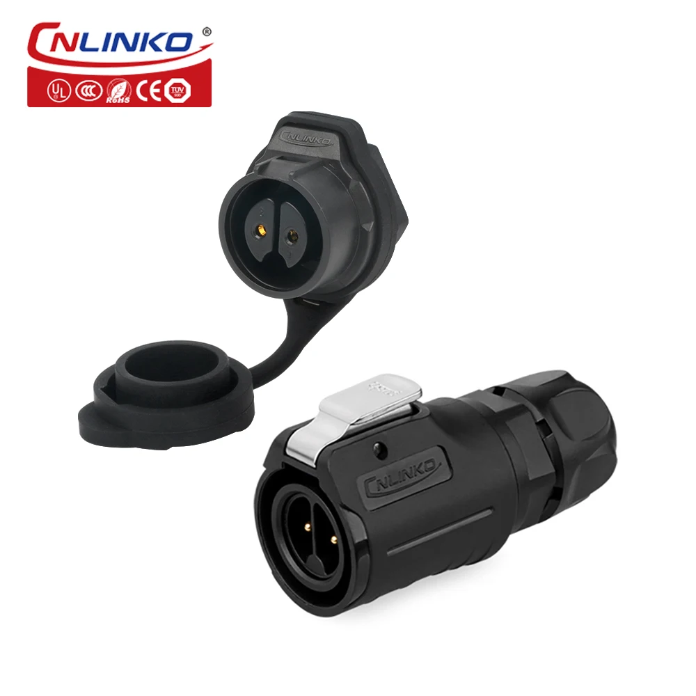 

10A M16 2 Pin IP67 Waterproof Connector For Industry Electrical Circular Male Plug Panel Mount Female Socket AC/DC Power Adapter