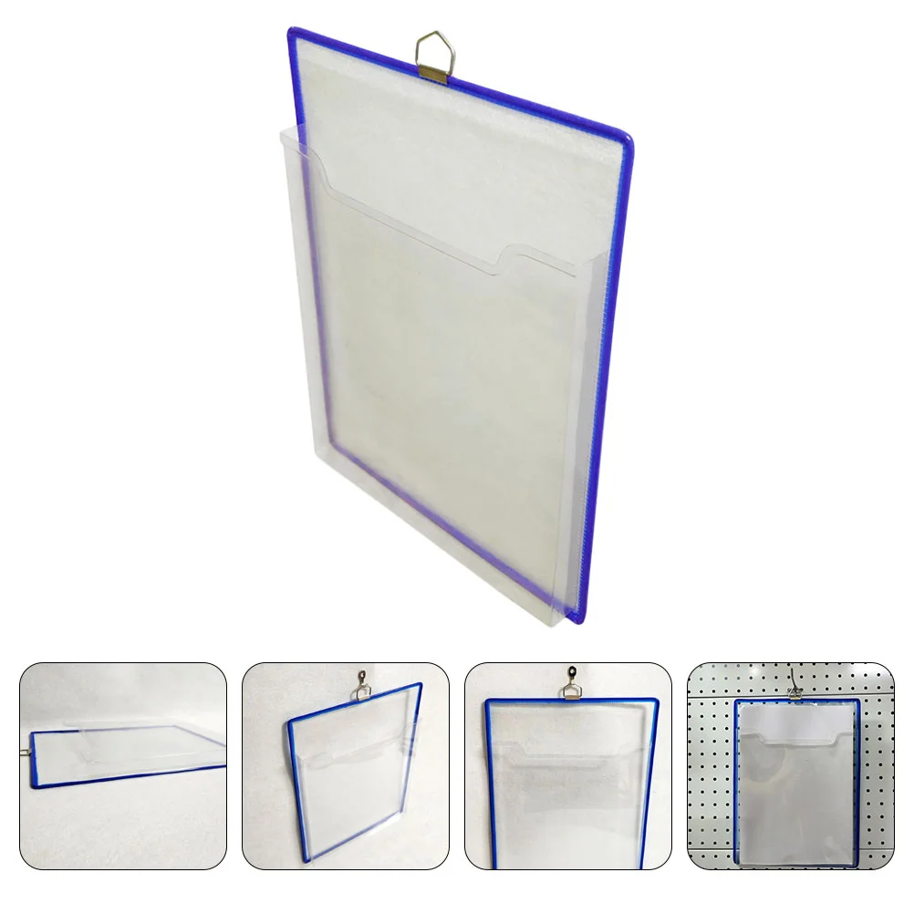 

Receipt Organizer Office File Pocket Bag Home Wall-mounted Folder Hanging Document Plastic Accessory Storage Pouch