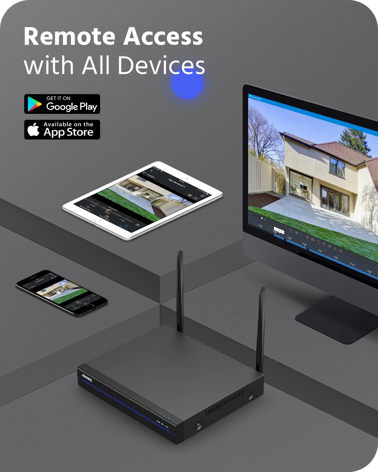 ANNKE 8-канальная 3-мегапиксельная беспроводная система безопасности Ca