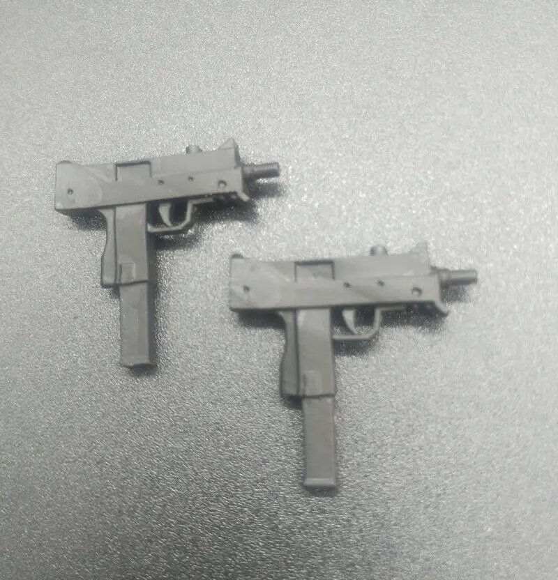 

Two Miniature Submachine guns 1/12 Scale Weapon Model For 6" Figure Doll