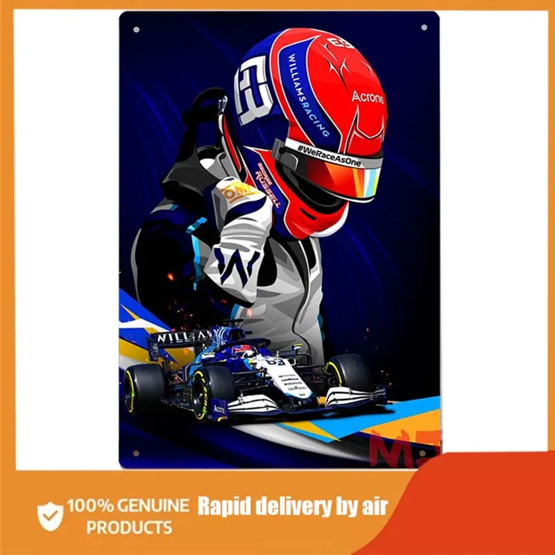 

Formula 1 F1 Racing George Russell Metal Poster Metal Tin Sign Home Decor Room Decor Wall Decor wall decoration