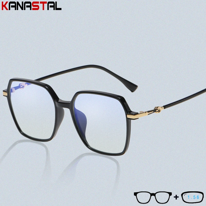 

Women's Blue Light Blcoking Reading Glasses Fashion Men Computer TR90 Square Eyeglasses Frame Optical Lens Prescription Eyewear