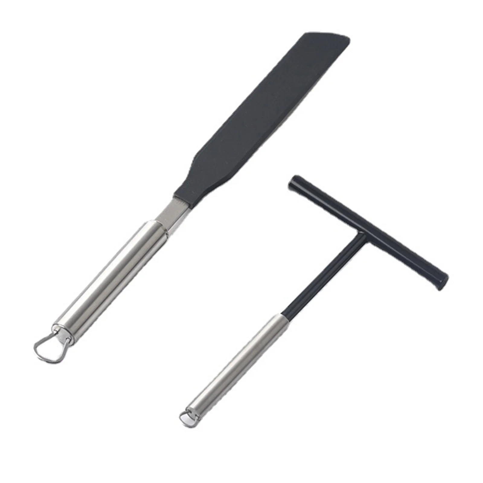 

Stainless Steel and Nylon Crepe Making Spreader with Thin Edges and Comfortable Handle for Home Restaurant and More