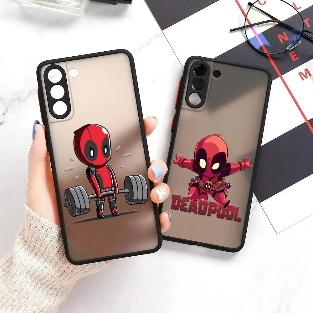 

Cartoon Deadpool S23 Ultra Case For Samsung Galaxy S22 Ultra Case S23 Cover S21 S20 Plus FE S10 S9 Hard Matte Clear Cover Marvel